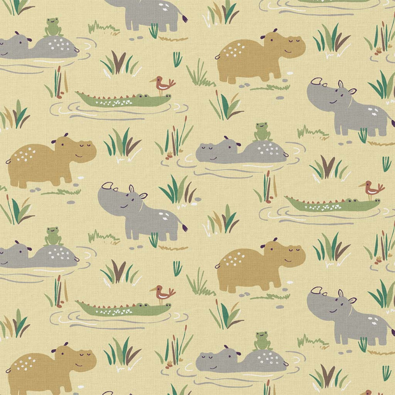 Printed Cotton DELO Yellow / Green